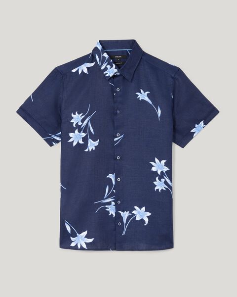 Printed Floral Linen Shirt